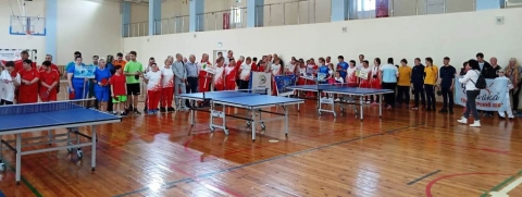 Участники областных соревнований по настольному теннису